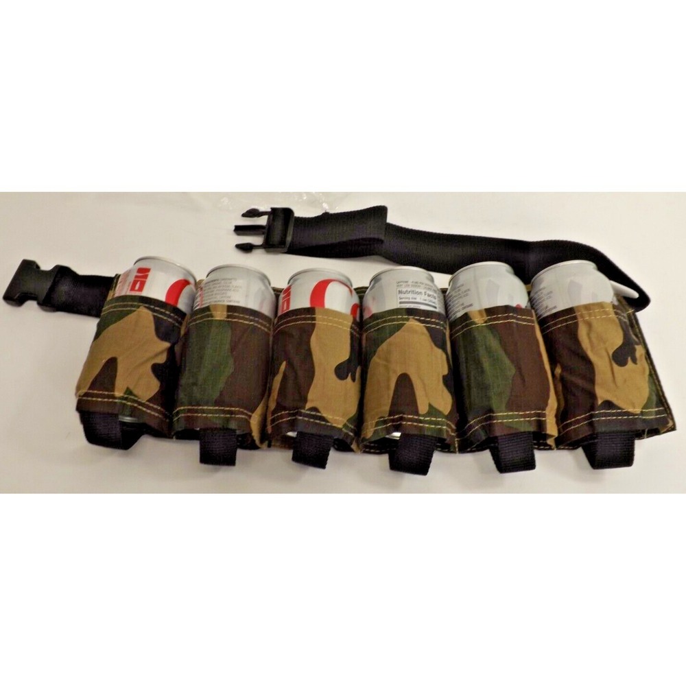 Tactical 🍺Six pack beverage Camo holster Belt (frosty beverages not included)